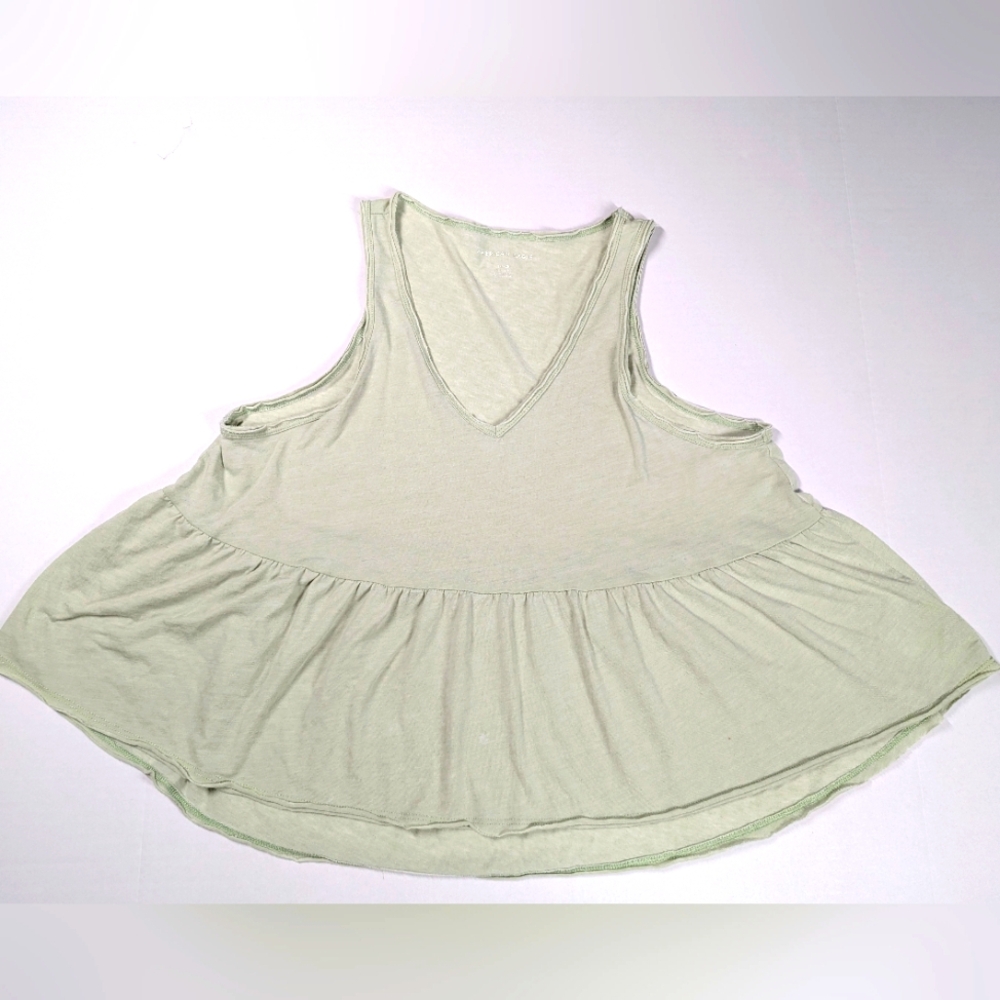 American Eagle Green Peplum Tank Top Women's
